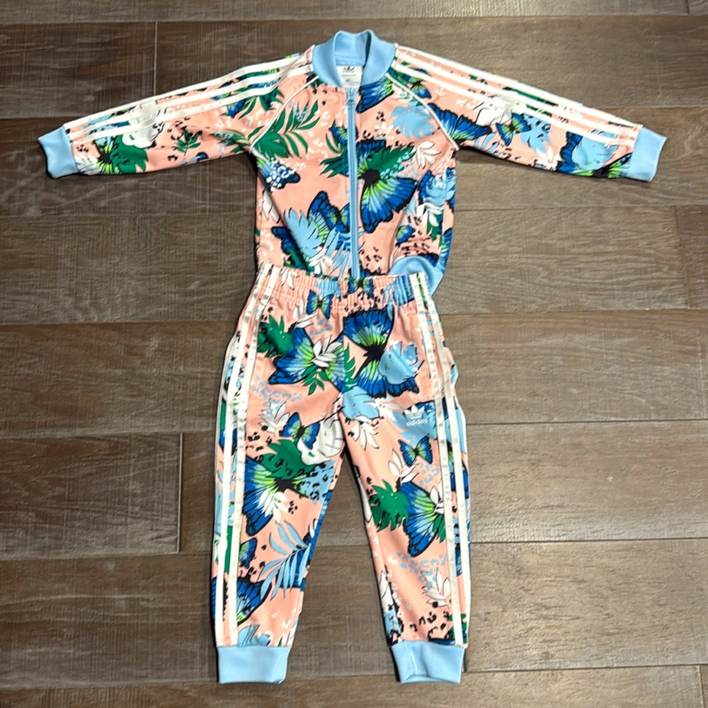 Adidas Girls Toddler Butterfly Track Suit